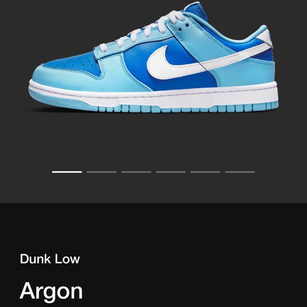 Nike dunk low Argon blue size 10